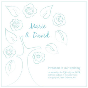 wedding card growing love